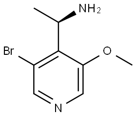 (αR)-3-Bromo-5-methoxy-α-methyl-4-pyridinemethanamine Struktur