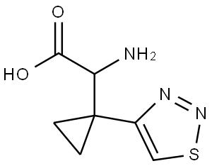 Cyclopropaneacetic acid, α-amino-1-(1,2,3-thiadiazol-4-yl)- Structure