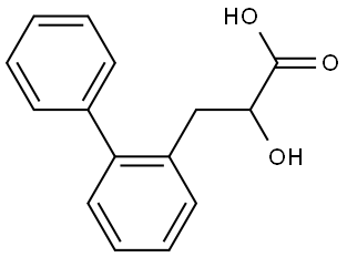 3-(2-Biphenylyl)-2-hydroxypropanoic Acid Structure