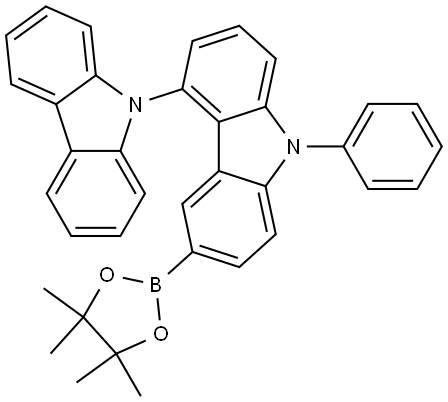 4,9′-Bi-9H-carbazole, 9-phenyl-6-(4,4,5,5-tetramethyl-1,3,2-dioxaborolan-2-yl)-,2230496-60-1,结构式