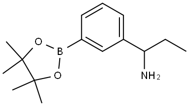 Benzenemethanamine, α-ethyl-3-(4,4,5,5-tetramethyl-1,3,2-dioxaborolan-2-yl)- Structure