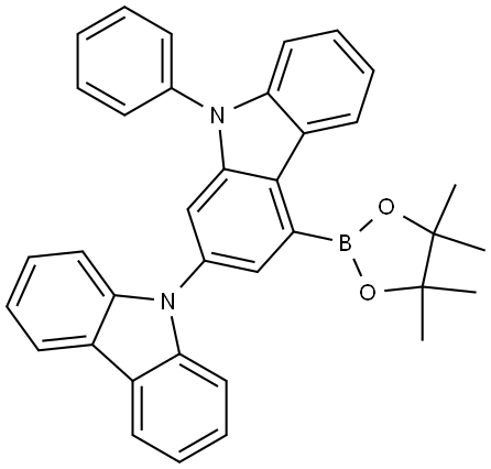 2,9′-Bi-9H-carbazole, 9-phenyl-4-(4,4,5,5-tetramethyl-1,3,2-dioxaborolan-2-yl)- Structure