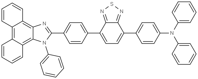 N,N-diphenyl-4-(7-(4-(1-phenyl-1H-phenanthro[9,10-d]imidazol-2-yl)phenyl)benzo[c][1,2,5]thiadiazol-4-yl)aniline Structure