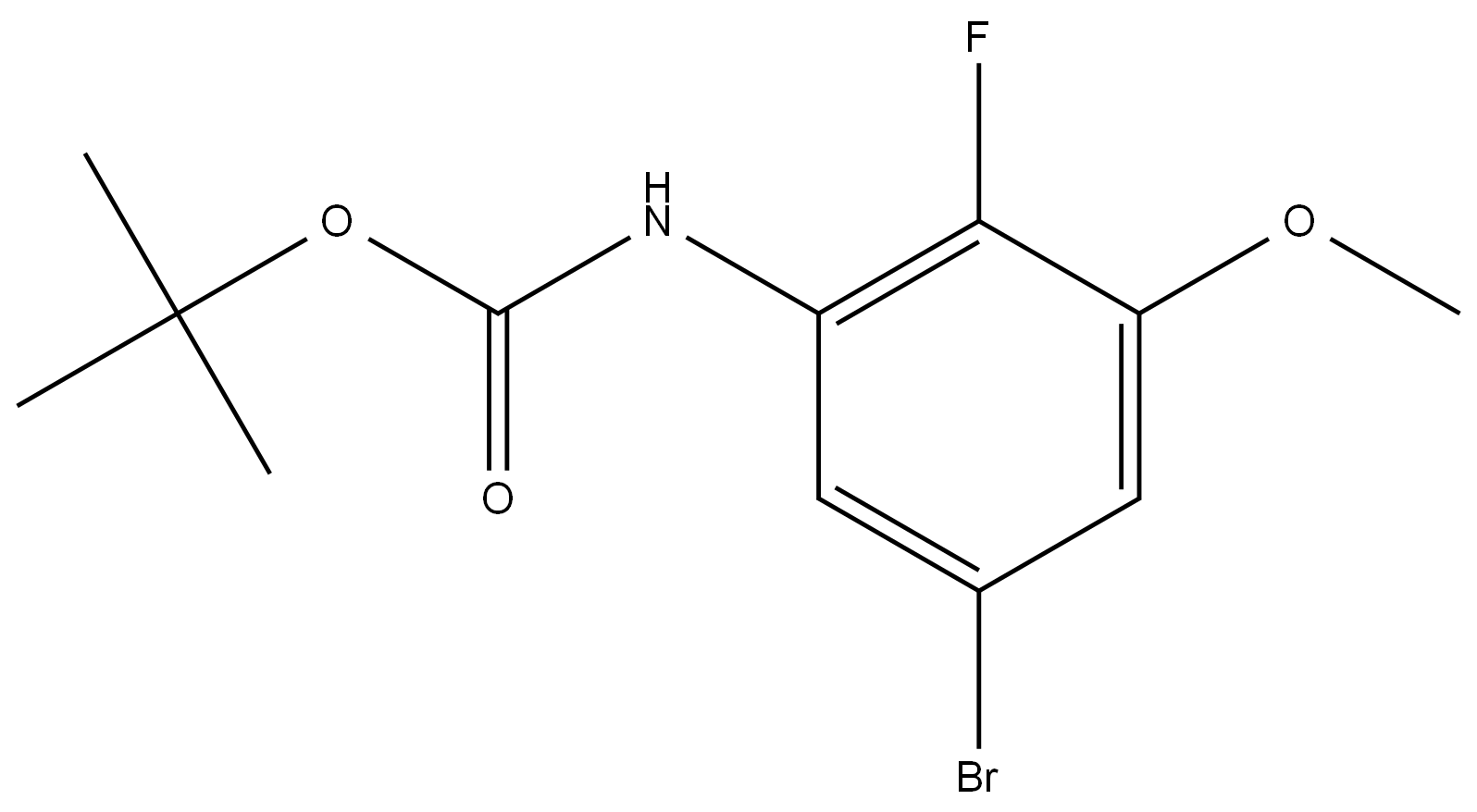(5-溴-2-氟-3-甲氧基苯基)氨基甲酸叔丁酯,2239325-13-2,结构式