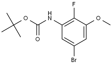 (5-溴-2-氟-3-甲氧基苯基)氨基甲酸叔丁酯,2239325-13-2,结构式