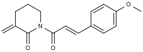 (E)-1-(3-(4-methoxyphenyl)acryloyl)-3-methylenepiperidin-2-one Structure