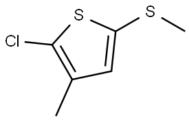 2-chloro-3-methyl-5-(methylthio)thiophene Struktur