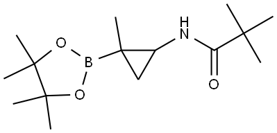 N-(2-methyl-2-(4,4,5,5-tetramethyl-1,3,2-dioxaborolan-2-yl)cyclopropyl)pivalamide Structure