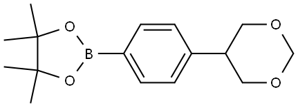 2-(4-(1,3-dioxan-5-yl)phenyl)-4,4,5,5-tetramethyl-1,3,2-dioxaborolane Structure
