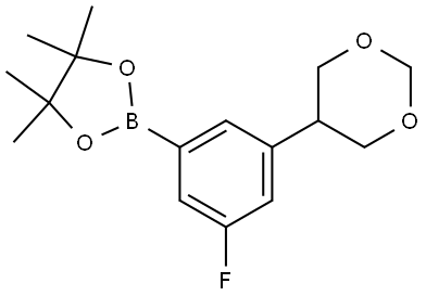 2-(3-(1,3-dioxan-5-yl)-5-fluorophenyl)-4,4,5,5-tetramethyl-1,3,2-dioxaborolane Structure