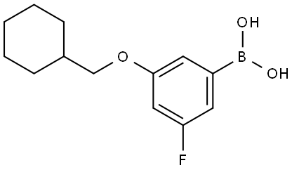 (3-(cyclohexylmethoxy)-5-fluorophenyl)boronic acid Struktur
