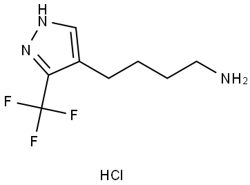 1H-Pyrazole-4-butanamine, 3-(trifluoromethyl)-, hydrochloride (1:1) Struktur
