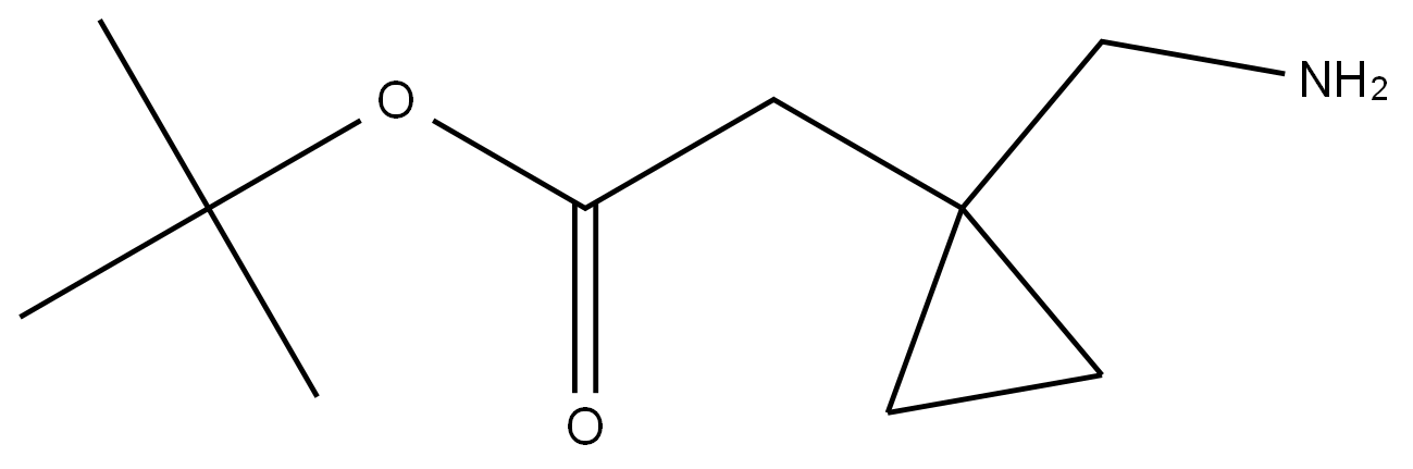 2-(1-(氨甲基)环丙基)乙酸叔丁酯,2248285-48-3,结构式