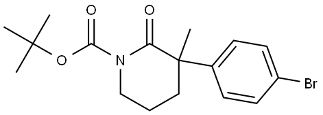 tert-butyl 3-(4-bromophenyl)-3-methyl-2-oxopiperidine-1-carboxylate Struktur