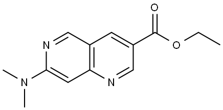 ethyl 7-(dimethylamino)-1,6-naphthyridine-3-carboxylate 结构式