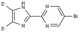 5-bromo-2-(1H-imidazol-2-yl-4,5-d2)pyrimidine,2256713-99-0,结构式
