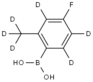 (4-fluoro-2-(methyl-d3)phenyl-3,5,6-d3)boronic acid Structure