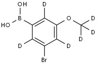 (3-bromo-5-(methoxy-d3)phenyl-2,4,6-d3)boronic acid Struktur