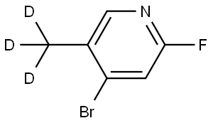 4-bromo-2-fluoro-5-(methyl-d3)pyridine Struktur