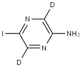 5-iodopyrazin-3,6-d2-2-amine Structure