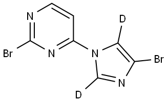 2-bromo-4-(4-bromo-1H-imidazol-1-yl-2,5-d2)pyrimidine Struktur