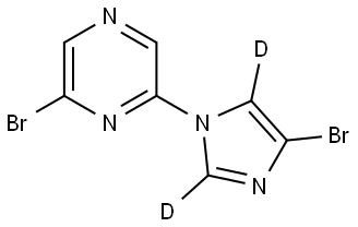 2-bromo-6-(4-bromo-1H-imidazol-1-yl-2,5-d2)pyrazine Struktur
