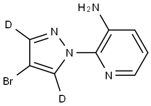 2-(4-bromo-1H-pyrazol-1-yl-3,5-d2)pyridin-3-amine|