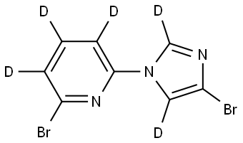 2-bromo-6-(4-bromo-1H-imidazol-1-yl-2,5-d2)pyridine-3,4,5-d3 Struktur