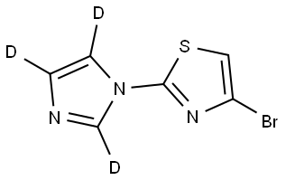4-bromo-2-(1H-imidazol-1-yl-d3)thiazole Struktur