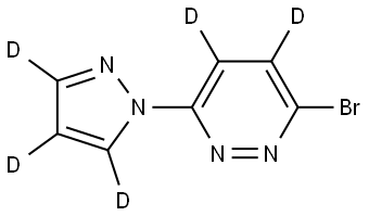 3-bromo-6-(1H-pyrazol-1-yl-d3)pyridazine-4,5-d2 Struktur
