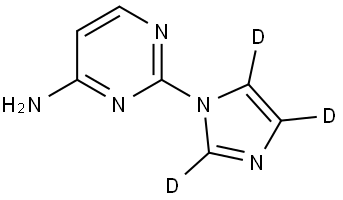 2-(1H-imidazol-1-yl-d3)pyrimidin-4-amine Struktur