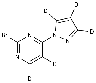 2-bromo-4-(1H-pyrazol-1-yl-d3)pyrimidine-5,6-d2|