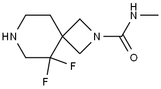 5,5-Difluoro-N-methyl-2,7-diazaspiro[3.5]nonane-2-carboxamide 结构式