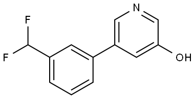 5-[3-(Difluoromethyl)phenyl]-3-pyridinol,2273878-83-2,结构式