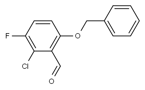 2-Chloro-3-fluoro-6-(phenylmethoxy)benzaldehyde Structure