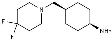 cis-4-((4,4-difluoropiperidin-1-yl)methyl)cyclohexan-1-amine Structure