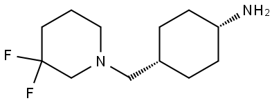 cis-4-((3,3-difluoropiperidin-1-yl)methyl)cyclohexan-1-amine Structure