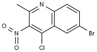 6-Bromo-4-chloro-2-methyl-3-nitroquinoline Structure