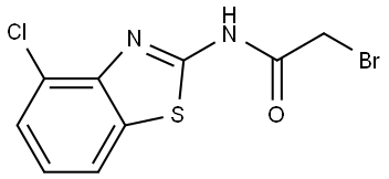 2-Bromo-N-(4-chloro-2-benzothiazolyl)acetamide Structure
