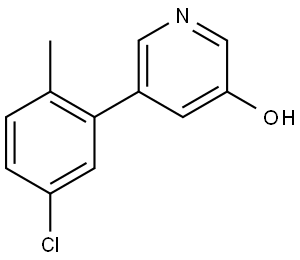 5-(5-Chloro-2-methylphenyl)-3-pyridinol 结构式