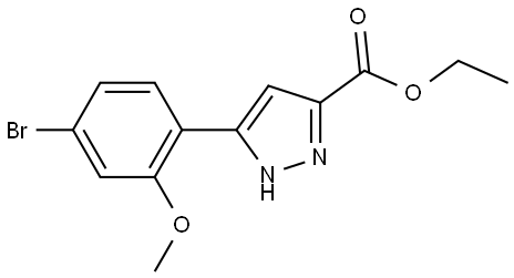 ethyl 5-(4-bromo-2-methoxyphenyl)-1H-pyrazole-3-carboxylate Struktur