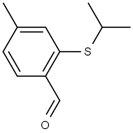 4-Methyl-2-[(1-methylethyl)thio]benzaldehyde Structure