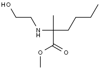 methyl 2-((2-hydroxyethyl)amino)-2-methylhexanoate Struktur