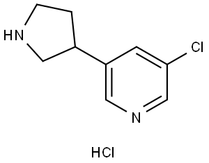 3-Chloro-5-(pyrrolidin-3-yl)pyridine Hydrochloride Structure