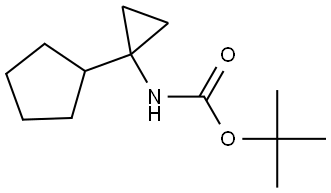 1,1-Dimethylethyl N-(1-cyclopentylcyclopropyl)carbamate,2289210-80-4,结构式