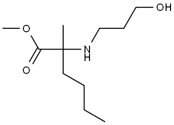 methyl 2-((3-hydroxypropyl)amino)-2-methylhexanoate Structure