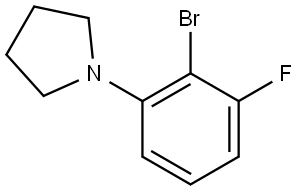 1-(2-bromo-3-fluorophenyl)pyrrolidine Structure