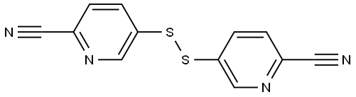 5,5'-disulfanediyldipicolinonitrile Struktur