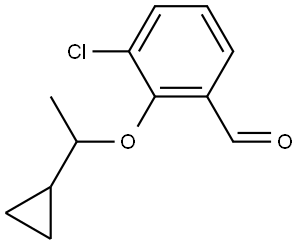 3-Chloro-2-(1-cyclopropylethoxy)benzaldehyde Structure