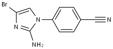 4-(2-amino-4-bromo-1H-imidazol-1-yl)benzonitrile Structure